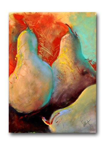 Three Pears Transformed by Calvin deRuyter