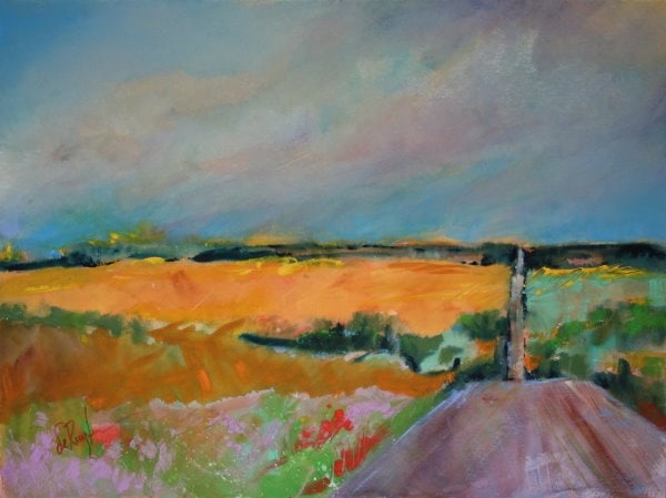 View Down Hill Road by Calvin deRuyter