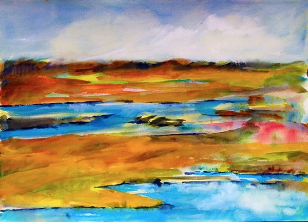 Marsh In The Sun by Calvin deRuyter