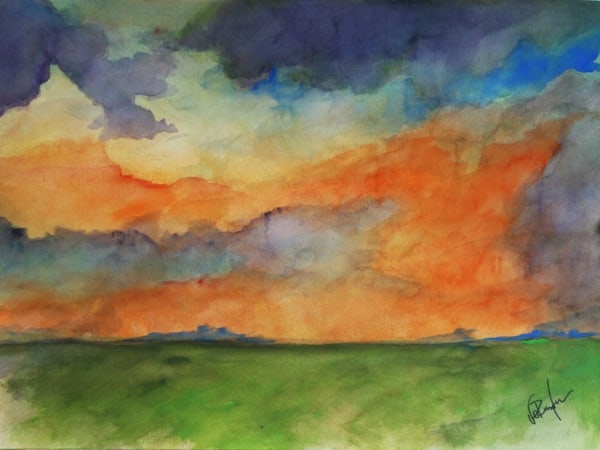 Even a Raincloud Loves a Sunset by Calvin deRuyter