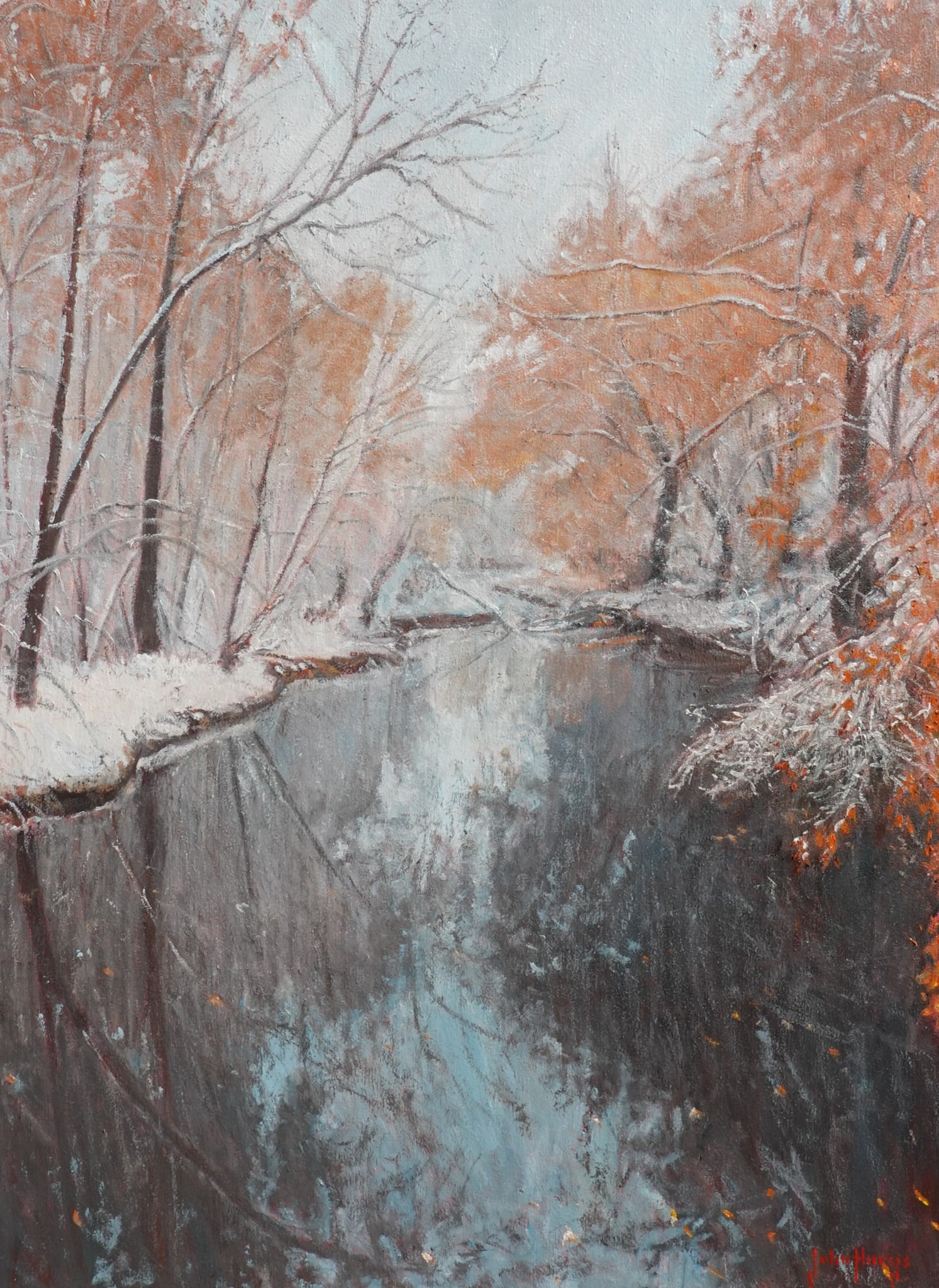 Landscape--Snowy Woods by John Horejs