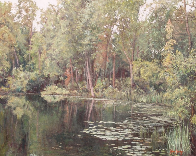 Secluded Lily Pond by John Horejs