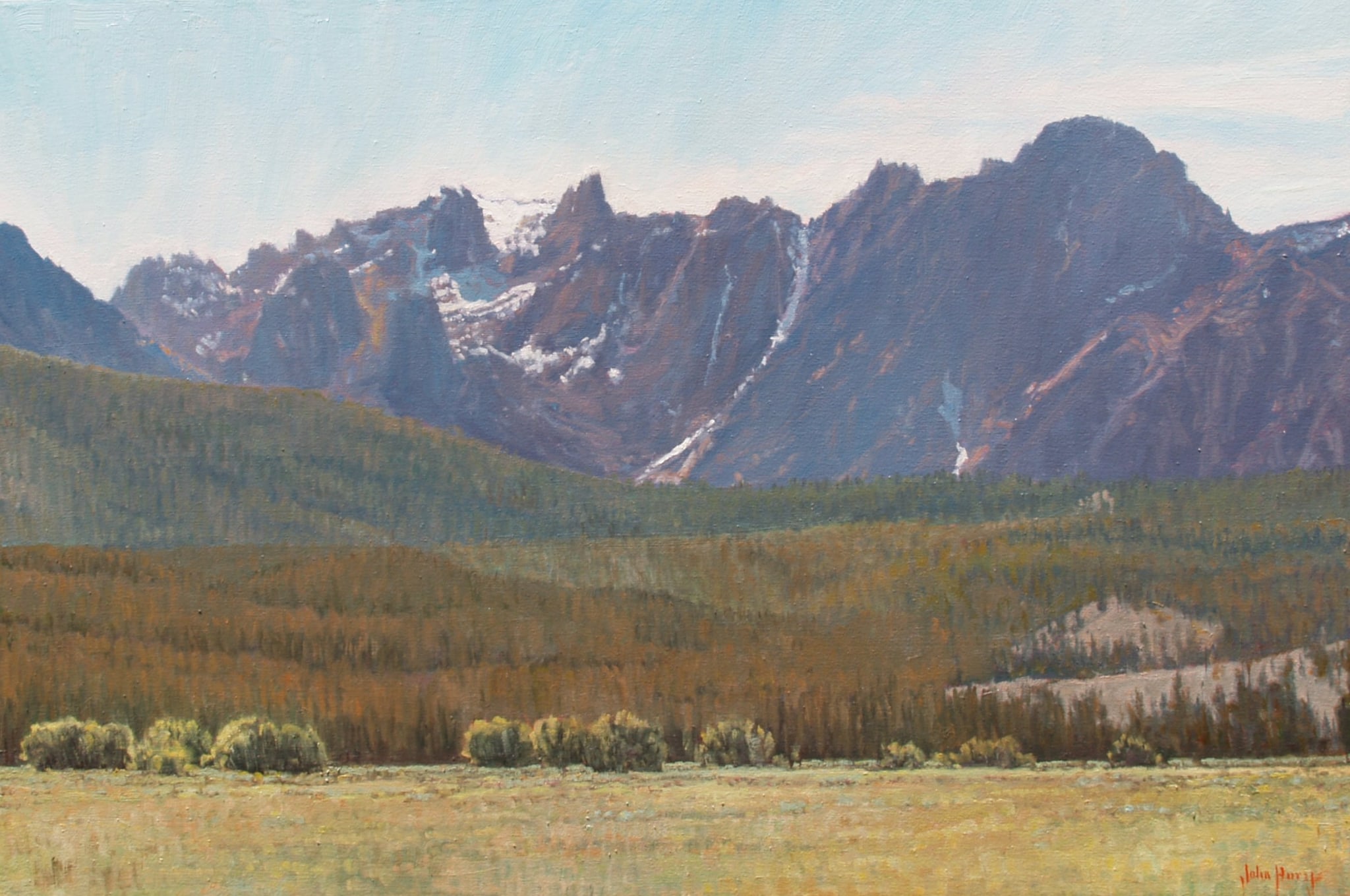 Landscape--Sawtooths from Obsidian by John Horejs