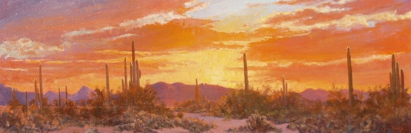 Desertscape--Evening Colors in the Desert by John Horejs