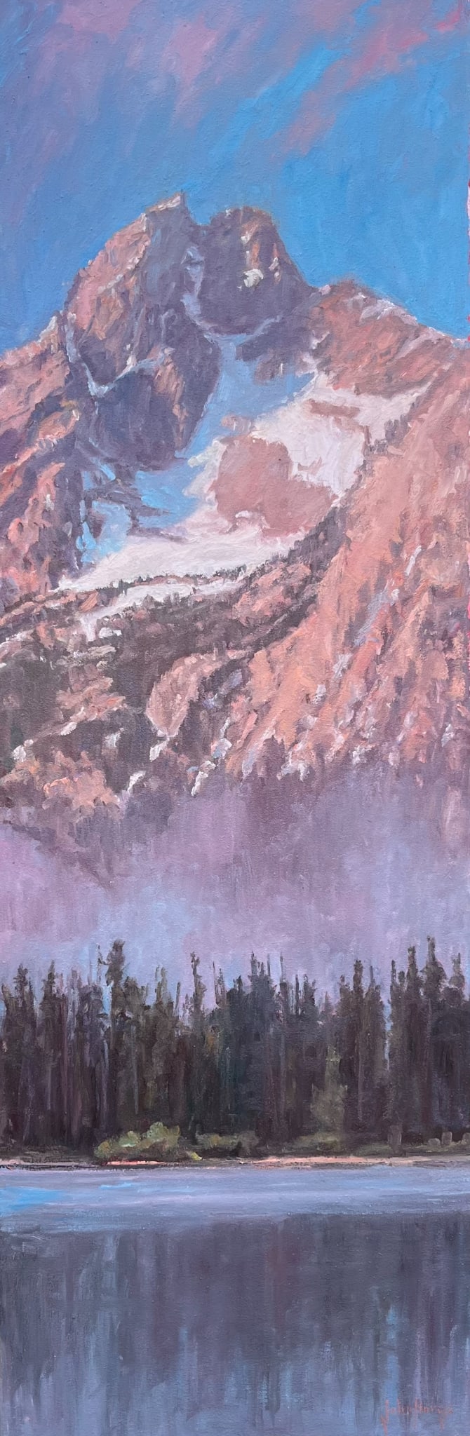 Landscape--Morning-Stanley Lake, Mt. McGown by John Horejs
