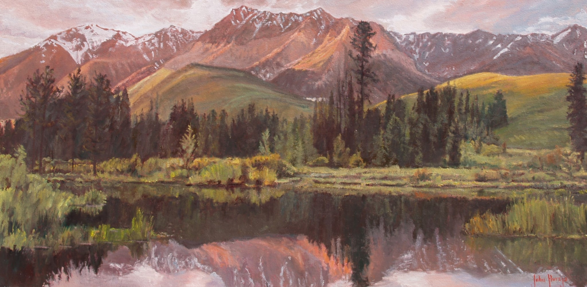 Landscape--Boulder Evening Reflections by John Horejs