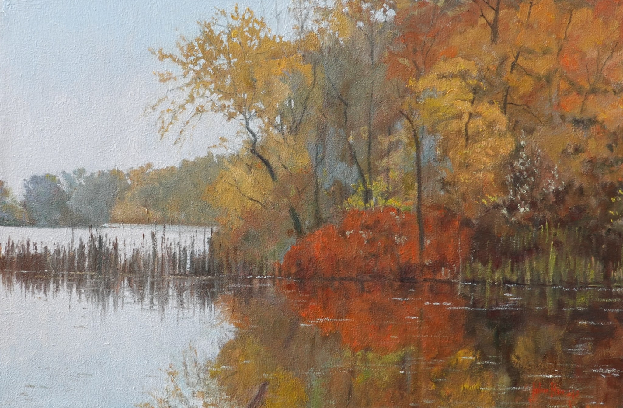 Landscape--Early Autumn Reflections by John Horejs