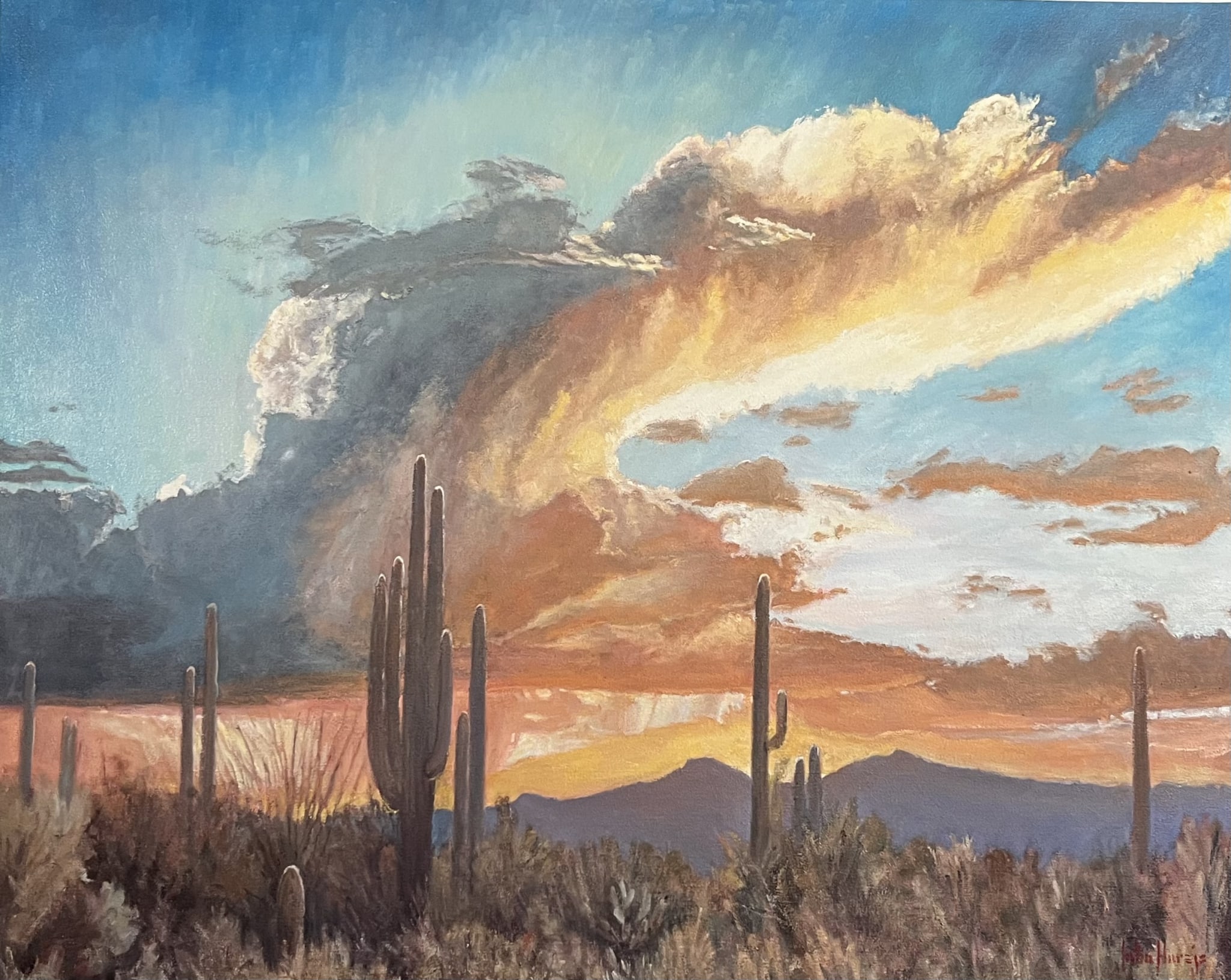 Desertscape--Monsoon Sunset by John Horejs