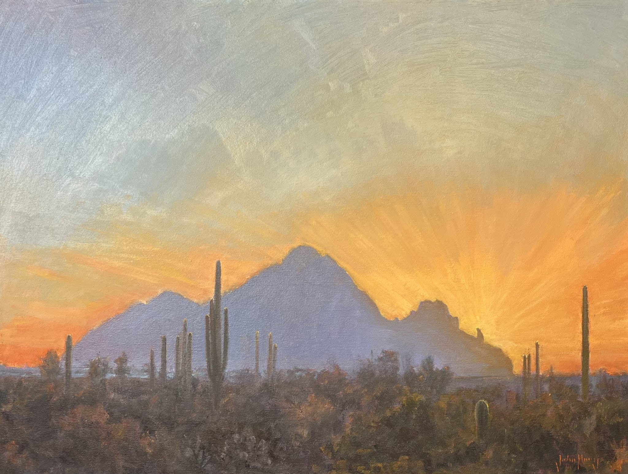 Camelback Praying Monk Sunset by John Horejs