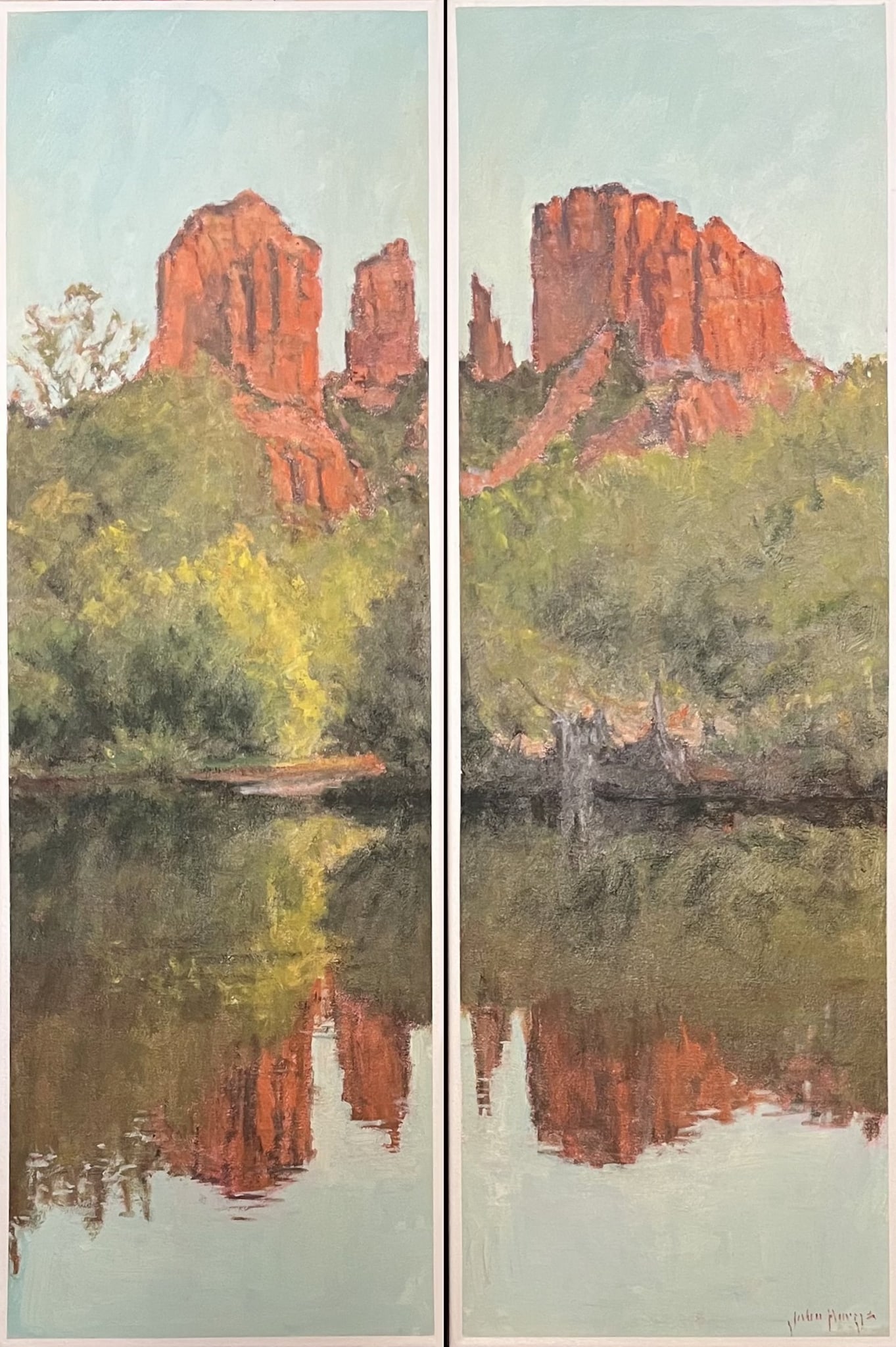 Sedona Morning Reflections by John Horejs