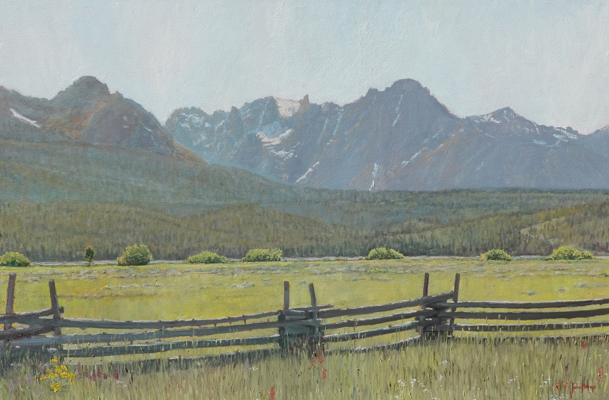 Landscape--Early Summer Sawtooths by John Horejs