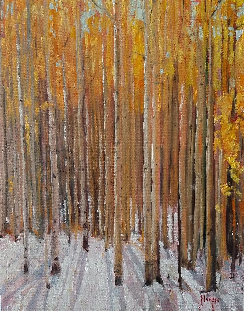 Trees--October Snow by John Horejs
