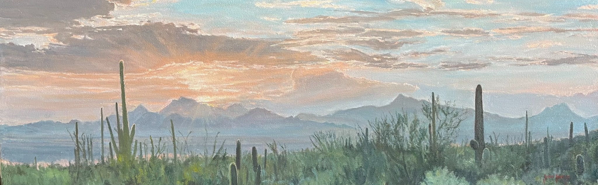 Desertscape--Saguaro Park Sunset by John Horejs