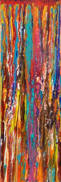 Crimson Crown Pour by Mary Ellen Mogee