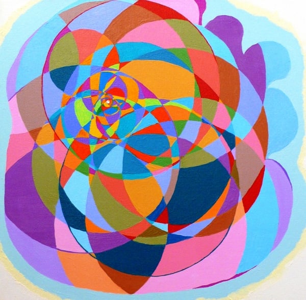 Intersecting Circles II by Mary Ellen Mogee