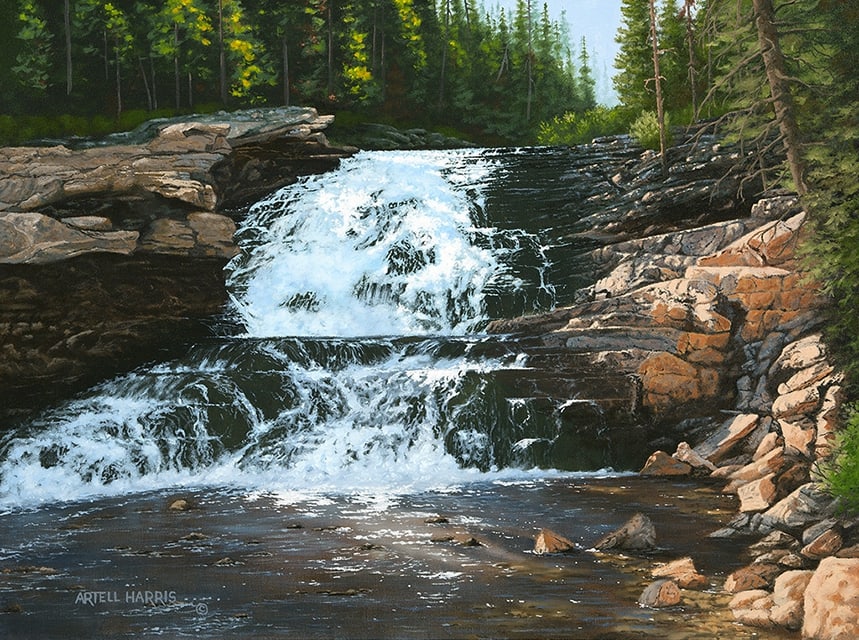 Provo River Falls #5 by artell harris